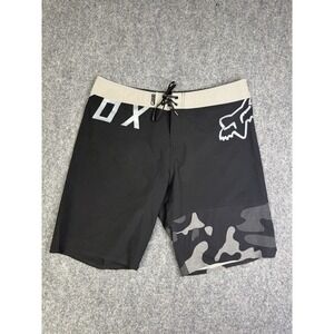 Mens Fox Racing Rap Fit Board Shorts Swim Trunks Size 36 Black / Camo